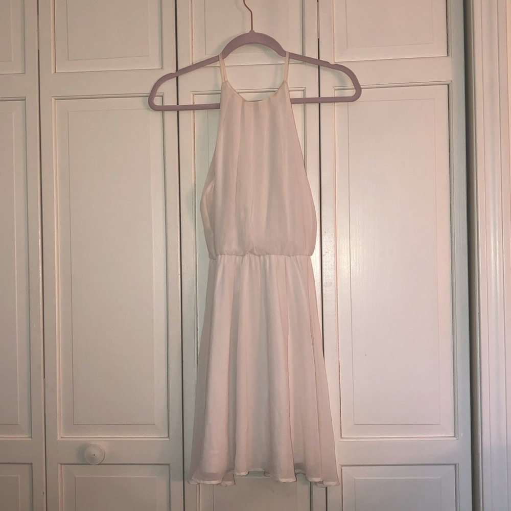 White halter dress